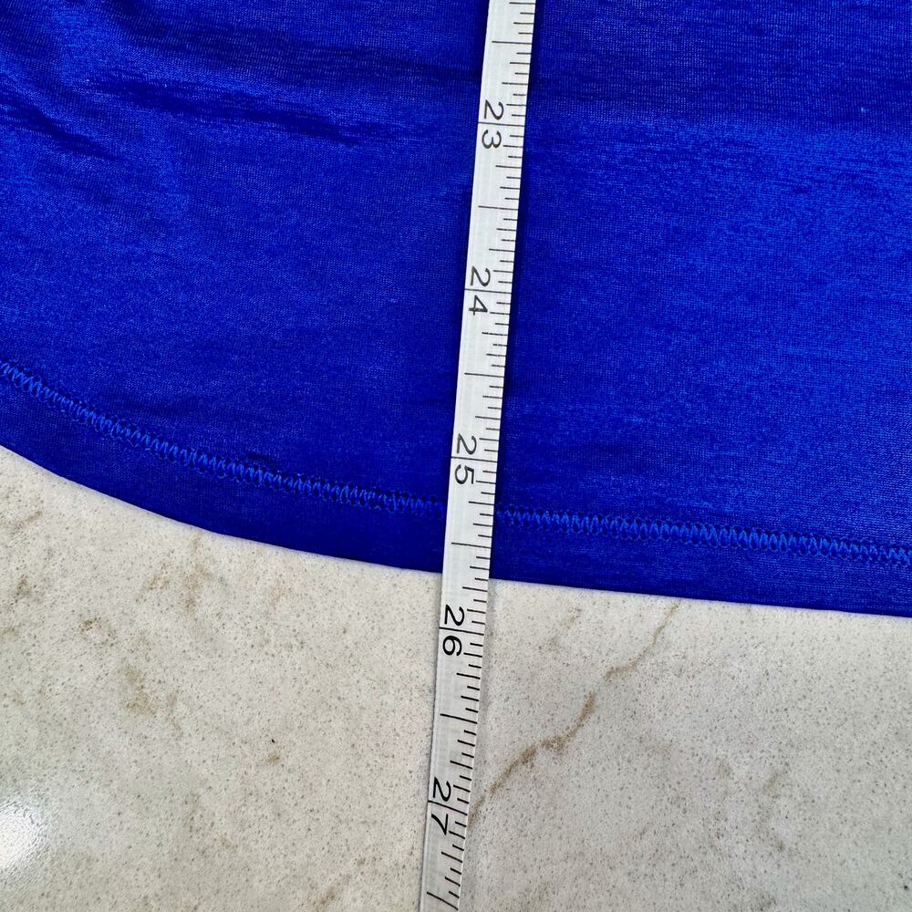 Lululemon Essential Tank Pleated Racerback Cobalt Blue Larkspur S/M Yoga Run Top - Picture 12 of 13